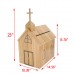 FixtureDisplays® Church Steeple Box Collection Box Tithing Donation Box Fundraising Charity Box With Cross 21397-C